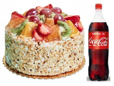 4-6 Kişilik Özel Kutlama İçin Meyveli Pasta + İçecek pasta