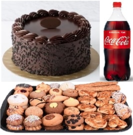 Avantajlı Fırsat Menüsü - 4-6 Kişilik Çikolatalı Yaş Pasta + Kuru Pasta pasta