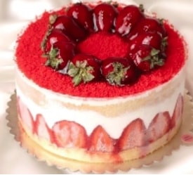 Butik Tasarım Çilekli Mois Yaş Pasta pasta