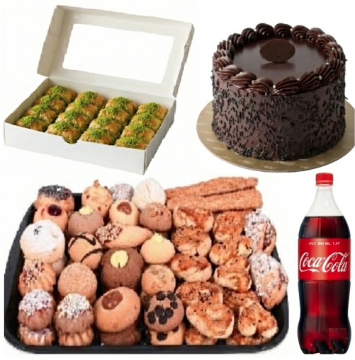 Hijyenik Üretim 4-6 Kişilik Fıstıklı Menü pasta