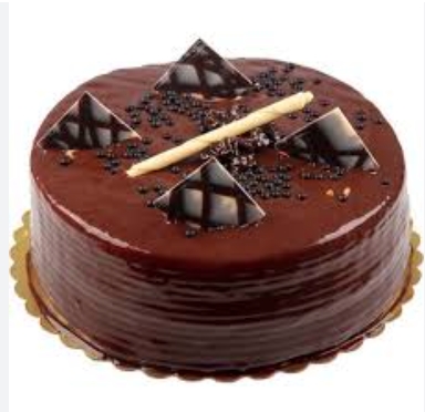 Yoğun Kakaolu Sade Yuvarlak Pasta 2-3 Kişilik pasta